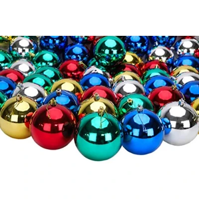 Image of Toyland® 144 Extra Large 100mm Christmas Baubles Tree Decorations (Assorted)