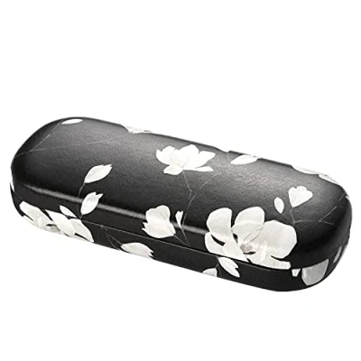 Image of MoKo Hard Glasses Case, Sunglasses Case Eyeglass Black &amp; White Magnolia