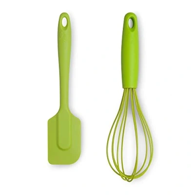 Image of Zeal JSET22L Non Stick Silicone Balloon Whisk &amp; Spatula 2 Piece Set Lime