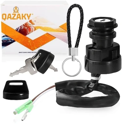 Image of QAZAKY YFS200 Ignition Key Switch Compatible with Yamaha Blaster YFS 200 YFS200SE 1988 1989 1990 1991 1992 1993 1994 1995 1996 1997 1998 1999 2000 2001 2002 2003 2004 2005 2006 Quad ATV