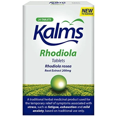 Image of Kalms Rhodiola, 20 Tablets Temporary Relief From Fatigue And Exhaustion Associated With Stress