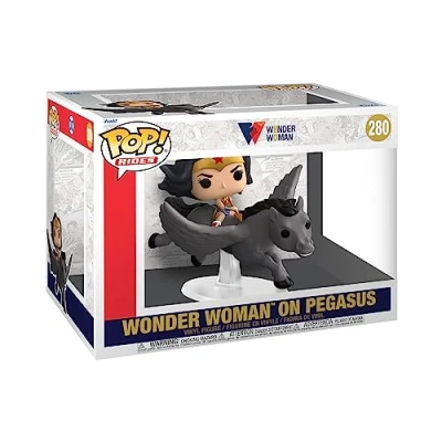Image of Funko POP! Rides: WW 80th Wonder Woman on Pegasus DC Comics Collectable Vinyl Figure Gift Idea Official Merchandise Toys for Kids &amp; Adults Comic Books Fans Model Collectors