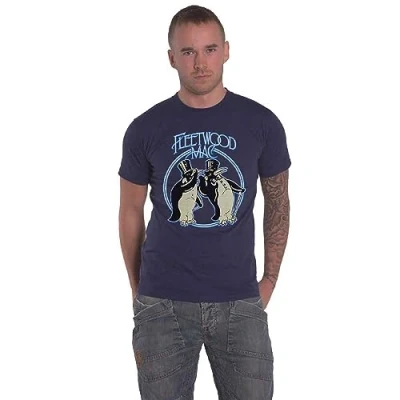 Image of Paradiso Clothing Fleetwood Penguins Print Tshirt, Women&#039;s, Size: Small, Blue
