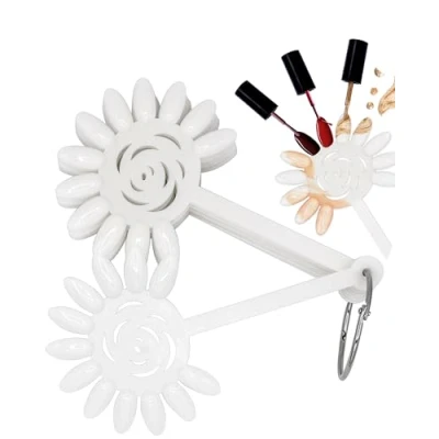 Image of 120 Flower Nail Swatch Wheel Gel Polish Display Fan Sample Sticks By Vixi