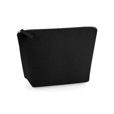 Image of BagBase BG724 Felt Accessory Bag Essential Travel Items &amp; Makeup Storage for Men Women Medium Black