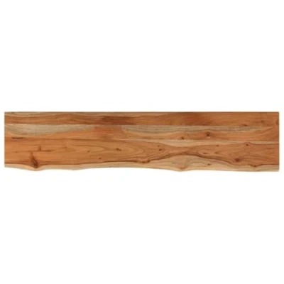 Image of vidaXL Rectangular Wall Shelf 120x20x3.8 cm Solid Acacia Wood with Natural Finish Multifunctional Home Décor Live Edge Design