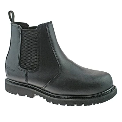 Image of Grafters 539 Mens Safety Chelsea Boots In Black, Size: 8