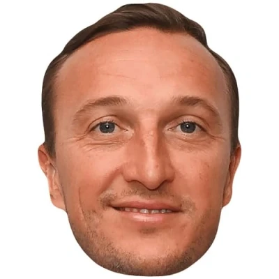Image of Mark Noble (Smile) Celebrity Mask, Flat Card Face, Fancy Dress Mask