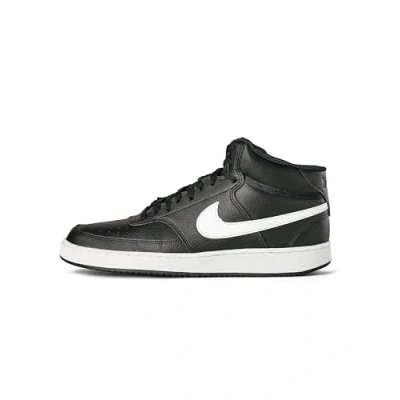 Image of NIKE Men&#039;s Court Vision Mid Next Nature Basketball Shoe, Black White Black, 6 UK