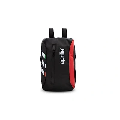 Image of Aprilia Unisex&#039;s E Scooter Bag&amp;Backpack Duffel Bag, Black with Red Inserts, 5L