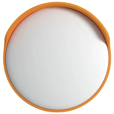 Image of vidaXL Outdoor Convex Traffic Mirror Durable Polycarbonate Orange Security for Blind Spot Elimination Includes Built in Shade