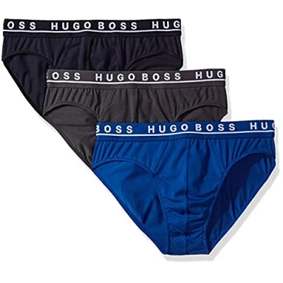 Image of BOSS Men&#039;s Brief 3p Us Co 10145963 01, True Blue/Sky Captain/Forged Iron, XX Large