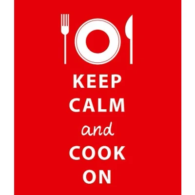 Image of WENKO 2713250100 Glass splashback Keep Calm, Tempered glass, 70 x 60 cm, Multicoloured