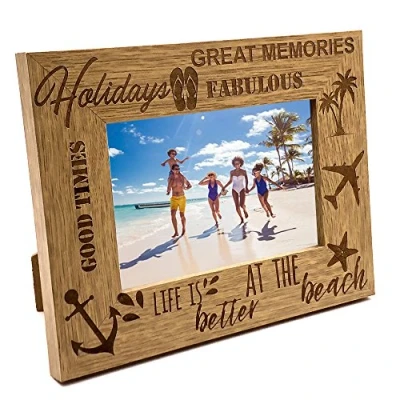 Image of ukgiftstoreonline Holidays Wooden Photo Frame Gift (4 x 6 Inch)
