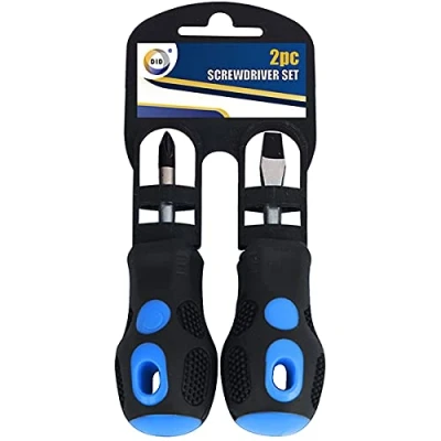 Image of DID Gripped Stubby Phillips &amp; Slotted Screwdriver Set 2PC