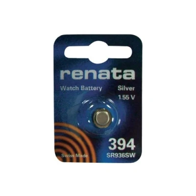 Image of One (1) X Renata 394 SR936SW SB A4 Silver Oxide Watch Battery 1.55v Blister Packed