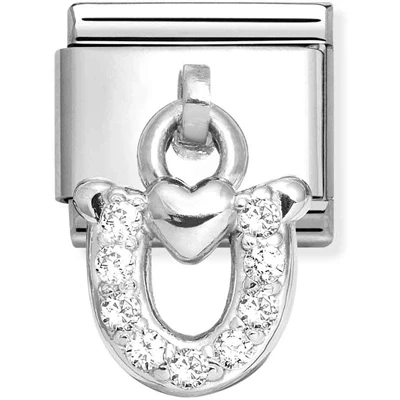 Image of Nomination Horseshoe With Heart Charm