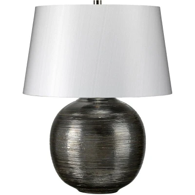 Image of Caesar 1 Light Table Lamp Silver, E27