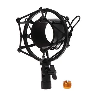 Image of LLLucky Universal 50mm Microphone Shock Mount for 48mm 54mm Diameter Condenser Mic Black