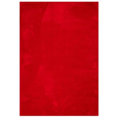 Image of vidaXL Rug HUARTE Short Pile Soft and Washable Red 140x200 cm
