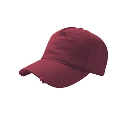 Image of Atlantis Cargo Weathered Visor 5 Panel Cap (One Size) (Burgundy)