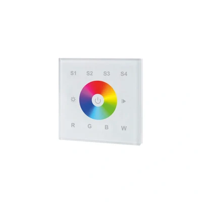 Image of RF Wall Mount Touch Remote 1 Zone RGBW Controller White Integral LED