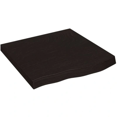 Image of vidaXL Wall Shelf Dark Brown 60x60x(2 6) cm Treated Solid Wood Oak