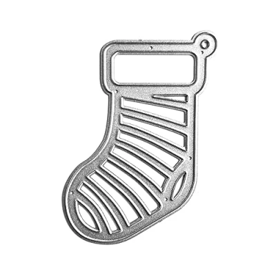 Image of Metal Die Cuts Christmas Stocking Embossing Stencil Cutting Dies for Card Making Scrapbooking Paper Craft Template