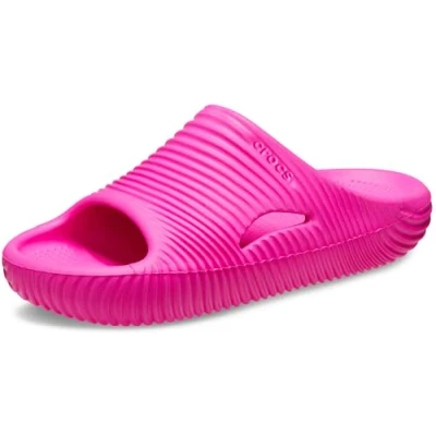 Image of Crocs Unisex Adult Mellow Recovery Slides Sandal, Pink Crush, 8 UK Men / 10.5 Women