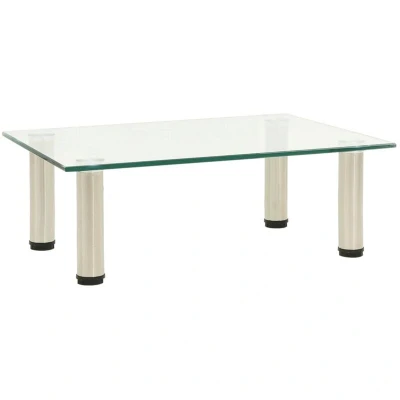 Image of TV Stand Transparent 40x35x17 cm Tempered Glass