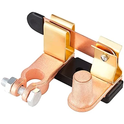 Image of Litensh Battery Isolator Switch 12V 24V Power Cut Off Top Terminal Brass Negative Disconnect Car for Universal Auto Marine Boat RV Truck Vehicles