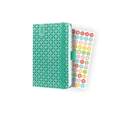Image of SIGEL J4126 Jolie Weekly planner 2024, hardcover, 9,5 x 15 cm, 174 pages, mint Green