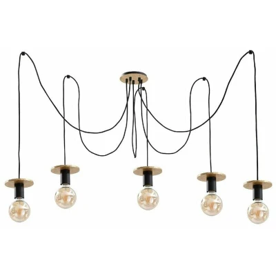 Image of Saturn Cluster Pendant Ceiling Light Gold, 5x E27