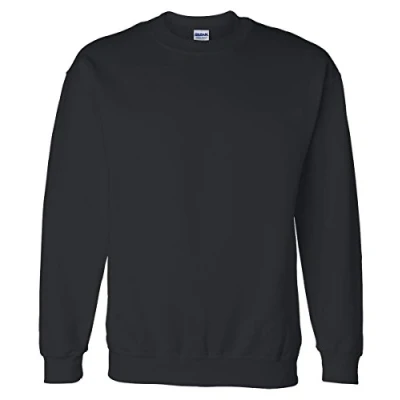 Image of GILDAN Men&#039;s 50/50 Adult Crewneck Sweatshirt, Black, L UK