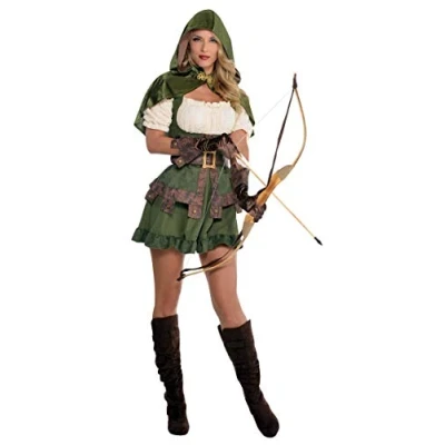 Image of amscan 847031 Adult Ladies Robin Hoodie Costume Fancy Dress (UK 16 18)
