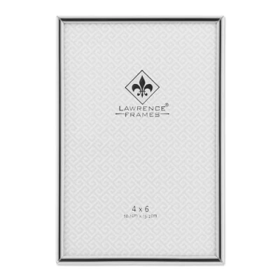 Image of Lawrence Frames Simply Metal Picture Frame, 4 by 6 Inch, Silver