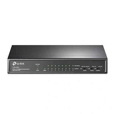 Image of TL Link SF1009P 9 Port 10/100Mbps Desktop Switch with 8 PoE+, Plug and play No Configuration Required