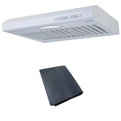 Image of Cookology 50cm Visor Cooker Hood in White with Filter Kitchen Extractor Fan