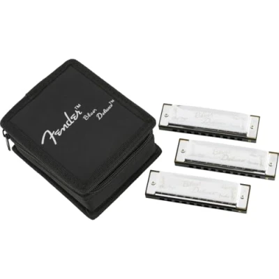 Image of Fender© Blues Deluxe Harmonicas 3 Pack Incl. Case