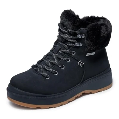Image of Skechers Women&#039;s Park City Ankle Boot, Black/Black, 8