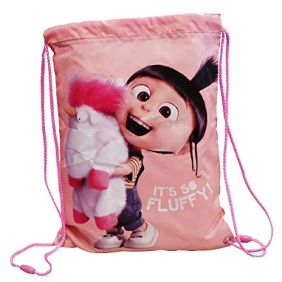 Image of simpa Junior Drawstring Character Gym Trainer Shoe Bag Despicable Me It&#039;s So Fluffy!