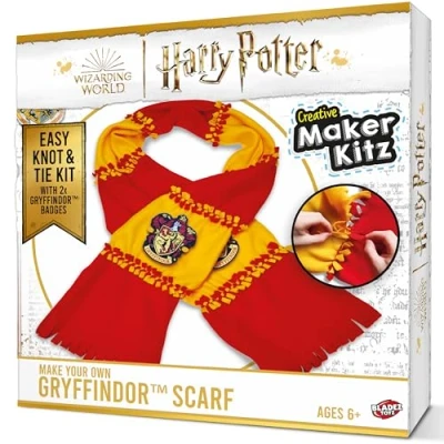 Image of BLADEZ Harry Potter Toyz Make Your Own Gryffindor Scarf Fun &amp; Easy Craft Activity for Kids Creative Maker Kitz Official Gift Great Art Set 6 12