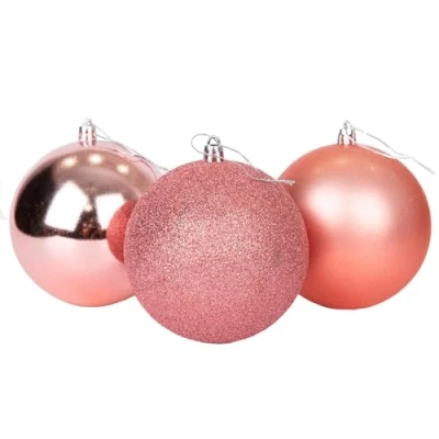 Image of 15cm/3Pcs Christmas Baubles Shatterproof Rose Gold, Tree Decorations Ball Ornaments Balls Xmas Hanging Holiday Decor Shiny,Matte,Glitter