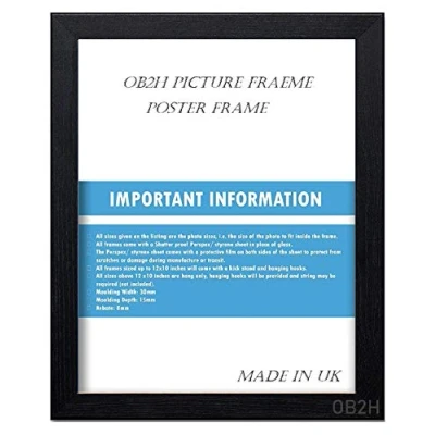 Image of OAK,BLACK,WHITE,A1 A2 A3 A4 A5 PICTURE POSTER FRAMES (Black, 32 x 24 INCH)