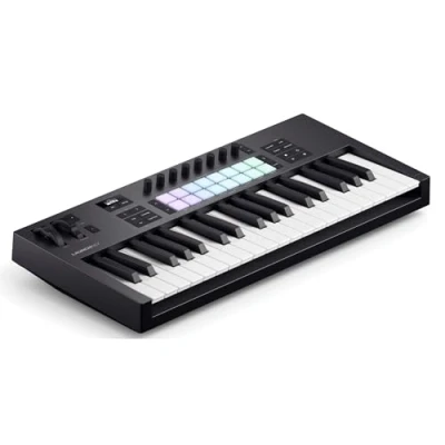 Image of Novation Launchkey 37 [MK4] — Compact Key, USB, MIDI Keyboard Controller with DAW Integration. Chord Mode, Scale 8 Drum Pads, and Arpeggiator Includes Software Bundle for Music Production