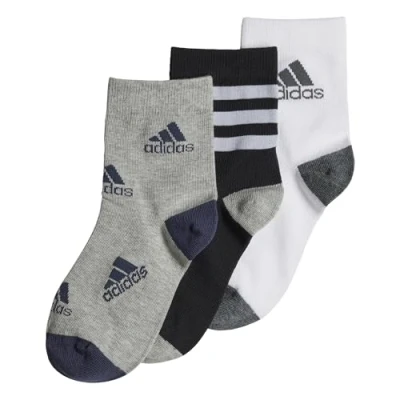 Image of adidas, Graphic Socks 3 Pairs Unisex, Socks, Black/White/Medium Grey Heather , L