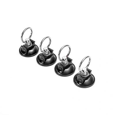 Image of Oldbones 1.86&quot; L Track Tie Down System Kits Round Anchor Point Kit Quick Release 4Packs in Black