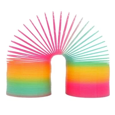 Image of PNJB, Spring Party Bag Fillers Rainbow Fidget Mini Smile Toys for Pinata Favour Kids Boys Girls, Expandable Magic Spring, Sensory Game Toy. (1 Pcs)