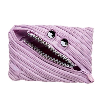 Image of ZIPIT Grillz Pencil Case for Kids Big Pouch School, College and Office Bag Boys &amp; Girls (Purple)