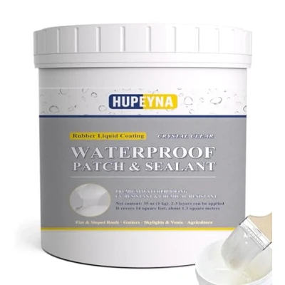 Image of Liquid Waterproof Sealant, Hupeyna Invisible Agent, Transparent Repairing Leak Adhesive, Indoor and Outdoor Water Based Coating 35 Ounces